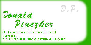 donald pinczker business card